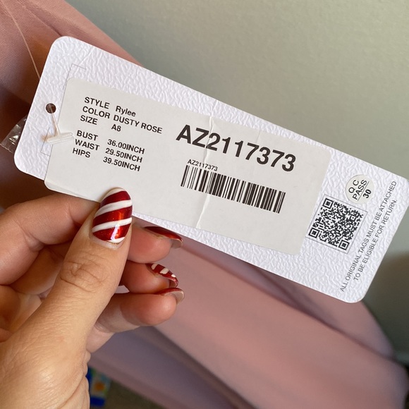 Azazie “Rylee” dress color dusty rose size 8 never worn. - Picture 7 of 7